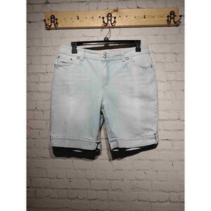 Code Bleu stretchy plus sized mid-highrise denim shorts *